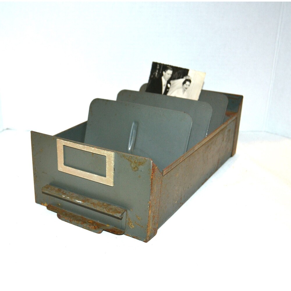 Vintage Metal Organizer Desk Table Industrial 50s